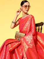 Sareemall Pink Tassels And Latkans Women Saree-2REEVA2005