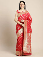 Sareemall Red Tassels And Latkans Women Saree-F0PJCLS306