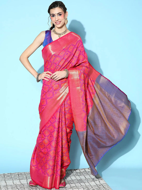 Sareemall Pink Woven Women Saree-2MNSV807