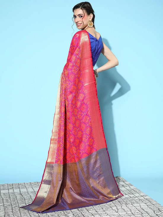 Sareemall Pink Woven Women Saree-2MNSV807