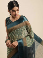 Sareemall Olive Solid Women Saree