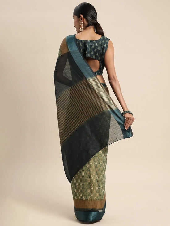 Sareemall Olive Solid Women Saree