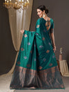 Sareemall Teal Blue Tassels And Latkans Women Saree-14PAKHI1502