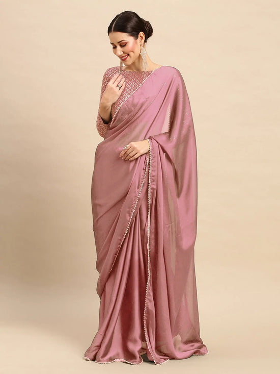 Sareemall Mauve Sequins Women Saree