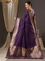 Sareemall Purple Tassels And Latkans Women Saree-14PAKHI1507A