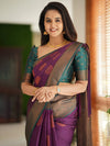 Sareemall Purple Woven Women Saree