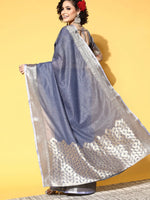 Sareemall Blue Woven Women Saree-SDZ5111