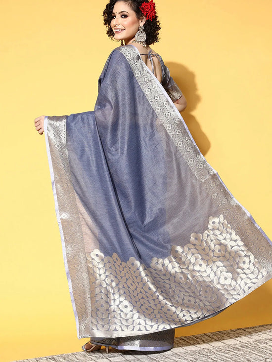 Sareemall Blue Woven Women Saree-SDZ5111