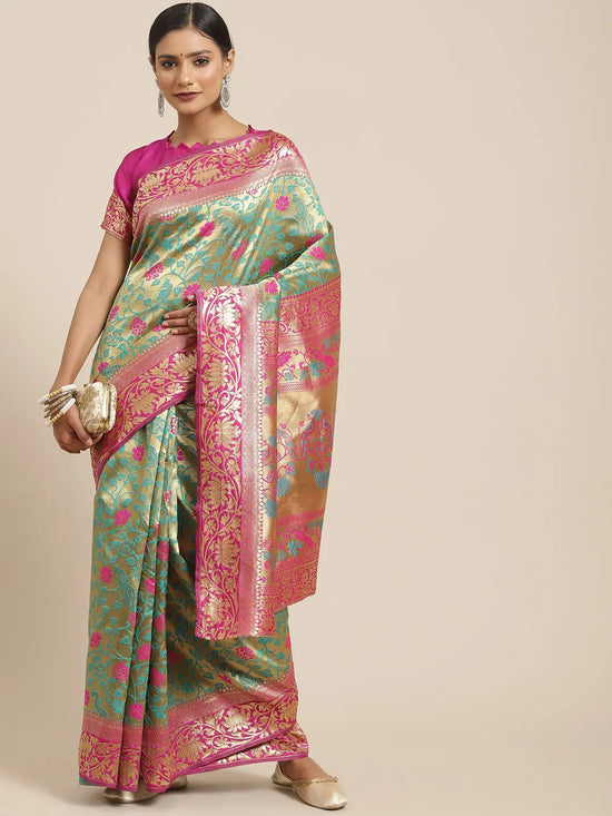 Sareemall Green Woven Women Saree-VPRWT7405