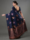 Sareemall Navy Blue Tassels And Latkans Women Saree-15PAKHI1603