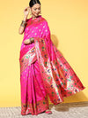 Sareemall Pink Woven Women Saree-PRS6401