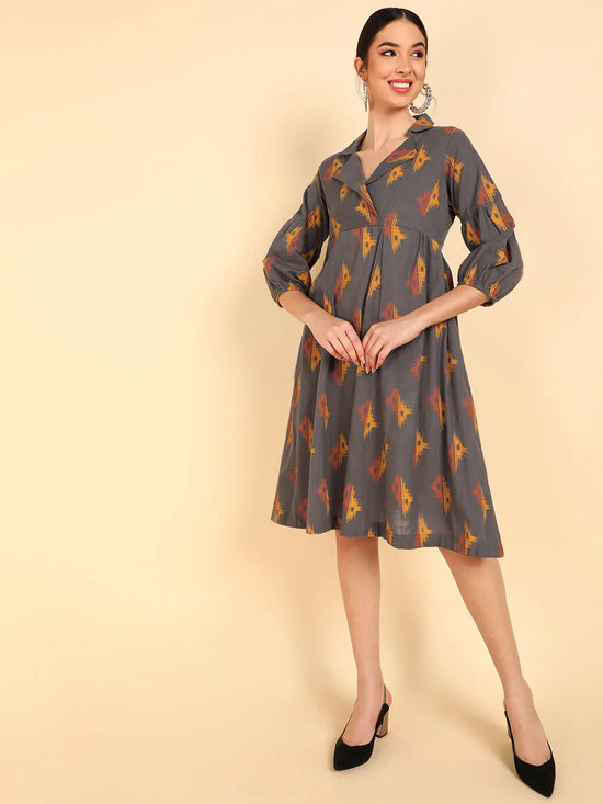 Ahika Cotton Printed Dress-VD1177_XS