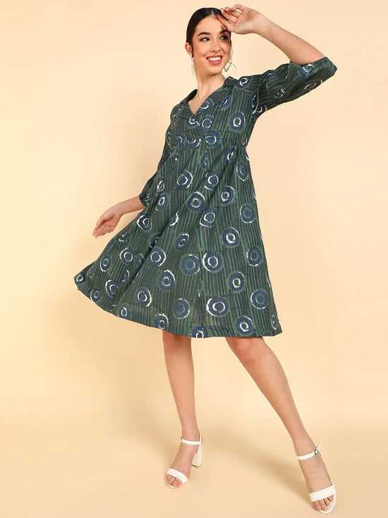 Ahika Cotton Printed Dress-VD1117A_XS