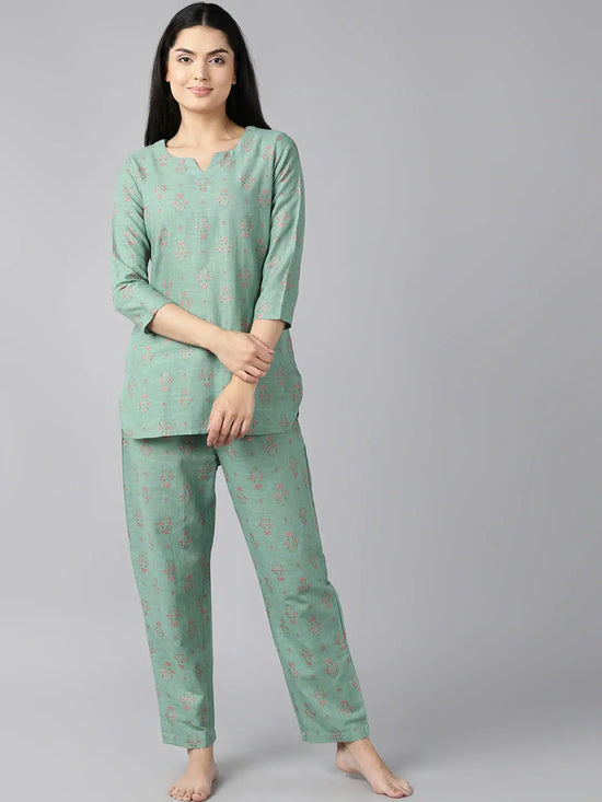 Ahika Cotton Printed Night Suit