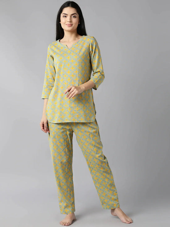 Ahika Cotton Printed Night Suit