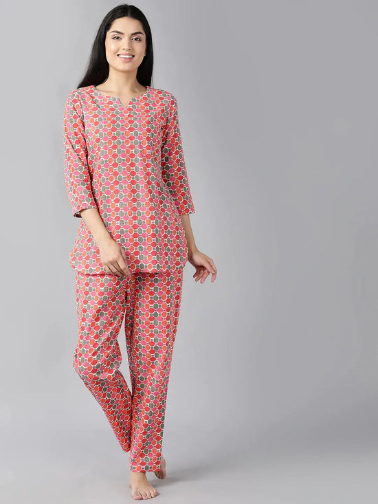 Ahika Cotton Printed Night Suit