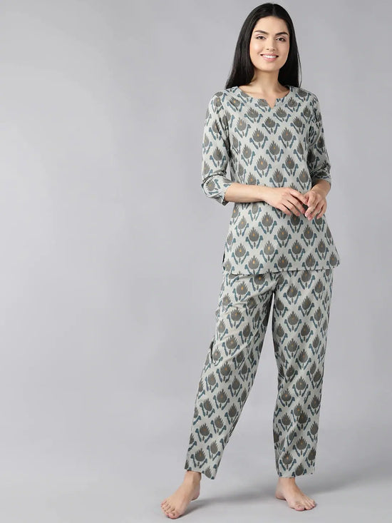 Ahika Cotton Printed Night Suit