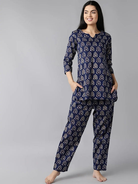 Ahika Cotton Printed Night Suit