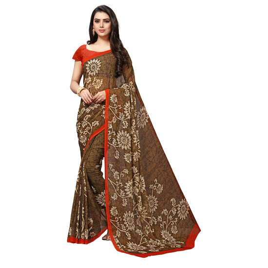 Vaamsi Poly Georgette No Type Regular Saree-PC1098