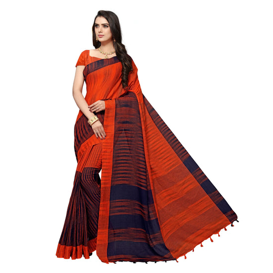 Vaamsi Cotton Blend No Type Regular Saree-VSAR1006