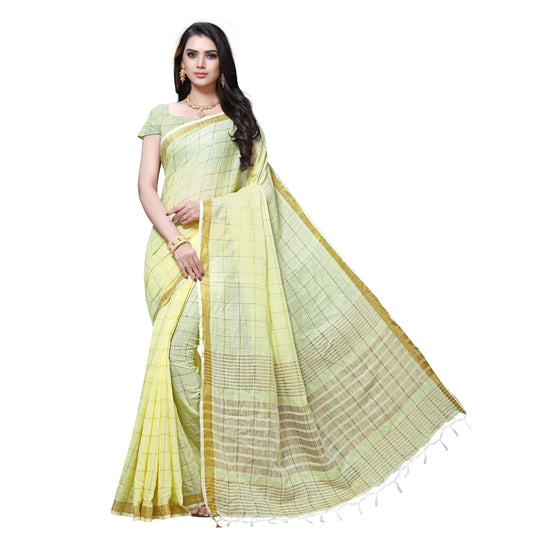 Vaamsi Linen Blend No Type Regular Saree-VSAR1089