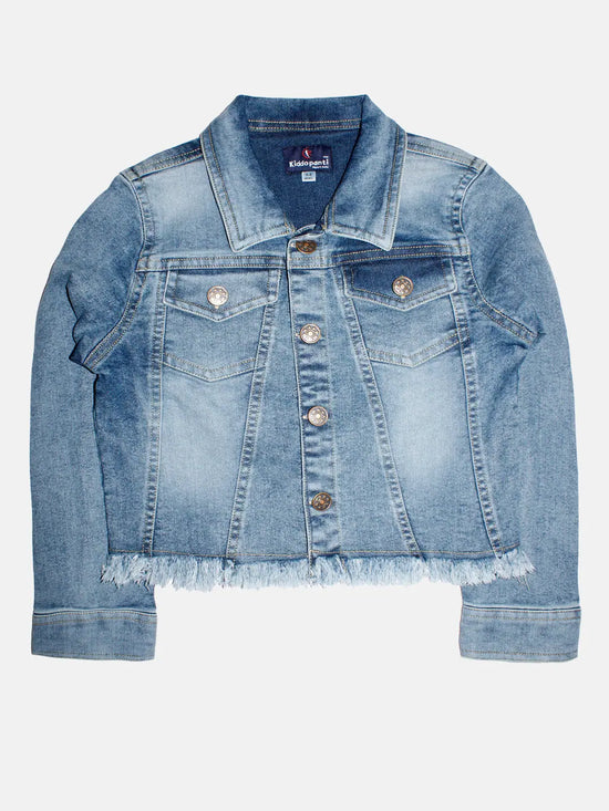 Girls Denim Short Jacket-AW23GDJK048003