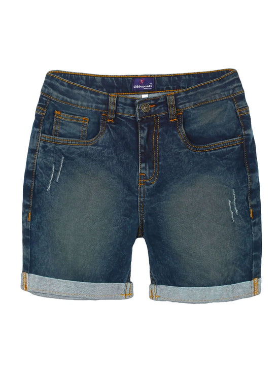 Boys Fashion Denim Rollup Shorts-SS23BJS056044