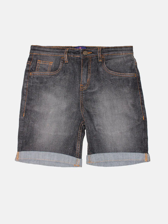 Boys Fashion Denim Rollup Shorts-AW23BJS056002