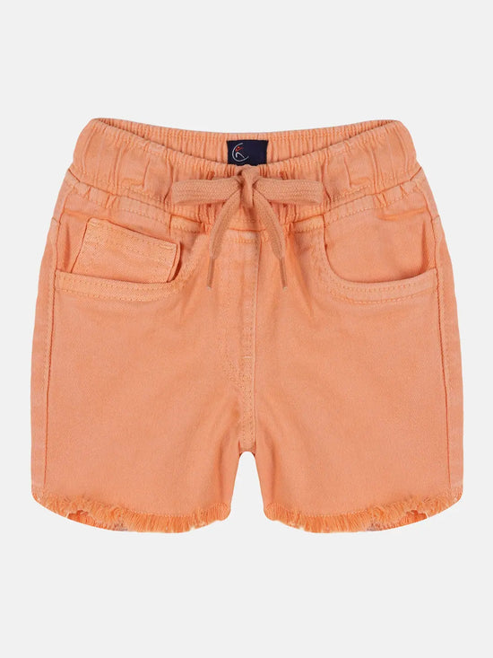 Girls Over Dyed Denim Hot Shorts-SS23GJHS084008