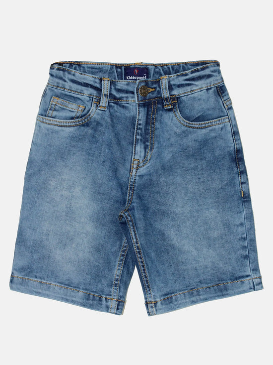 Boys Knee length Denim Shorts-AW23BJS070016