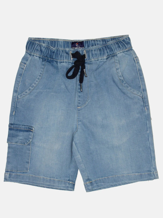 Boys Denim Cargo Shorts-AW23BJS047009