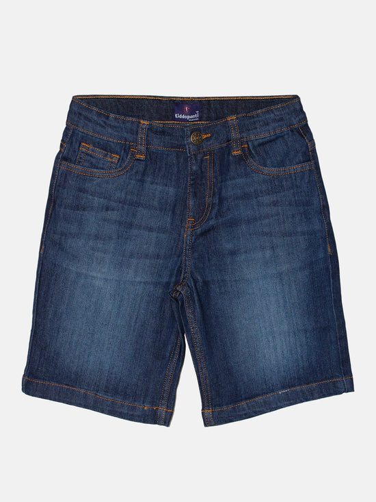 Boys Knee length Denim Shorts-AW23BJS070009