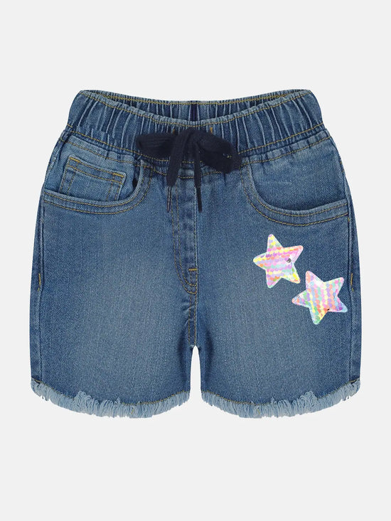 Girls Denim Hot Shorts-AW23GJHS083009