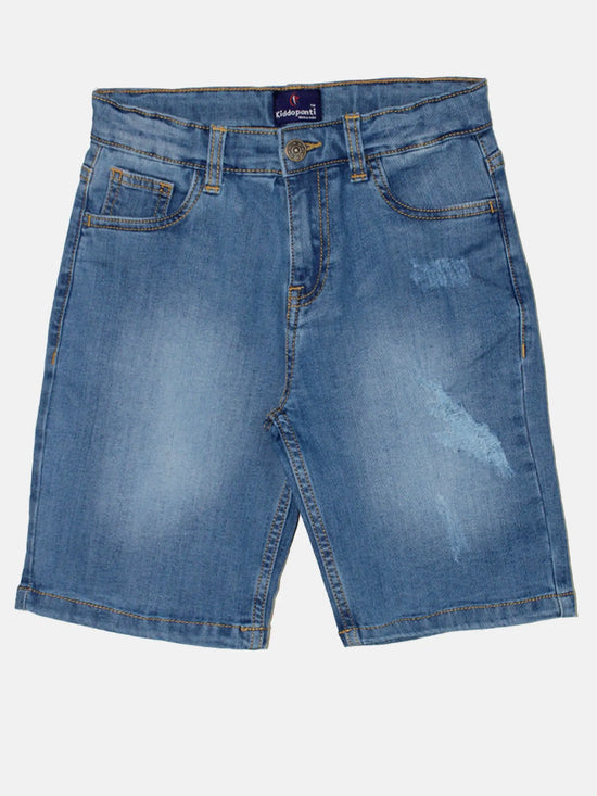 Boys Knee length Denim Shorts-AW23BJS070023