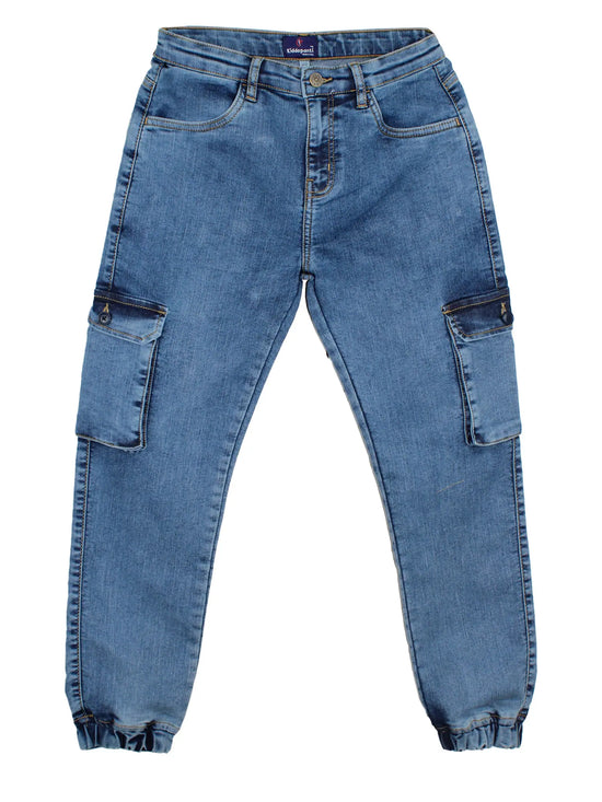 Boys Denim Cargo Pant