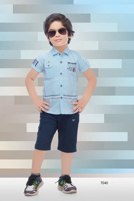 Charles Sky Blue Boys Wear Set