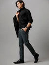 Men Solid Formal Black Shirt