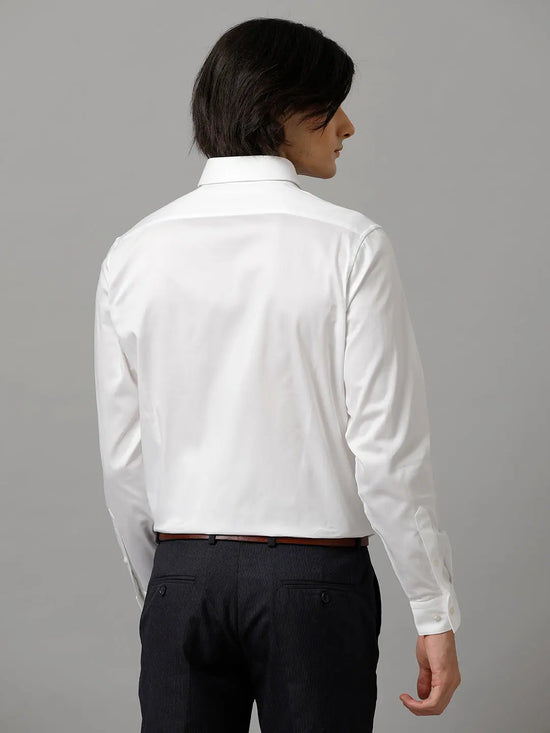 Men Solid Formal White Shirt