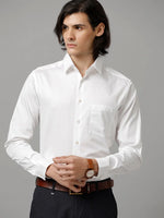 Men Solid Formal White Shirt