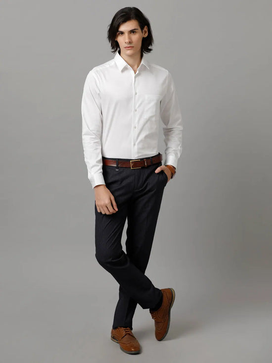 Men Solid Formal White Shirt