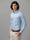 Men Slim fit Solid Formal Blue Shirt