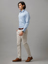 Men Slim fit Solid Formal Blue Shirt