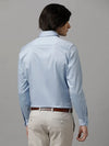 Men Slim fit Solid Formal Blue Shirt