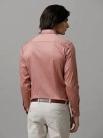 Men Slim fit Solid Formal Peach Shirt