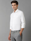 Mens Regular Fit Solid White Formal Satin Shirt-SEBWH-M