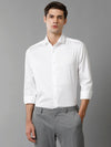 Mens Regular Fit Solid White Formal Satin Shirt-SEBWH-M