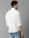 Mens Regular fit Solid White Casual Shirt