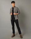 Mens Regular fit Solid Grey Casual Shirt