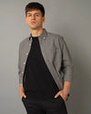 Mens Regular fit Solid Grey Casual Shirt