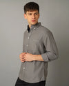 Mens Regular fit Solid Grey Casual Shirt